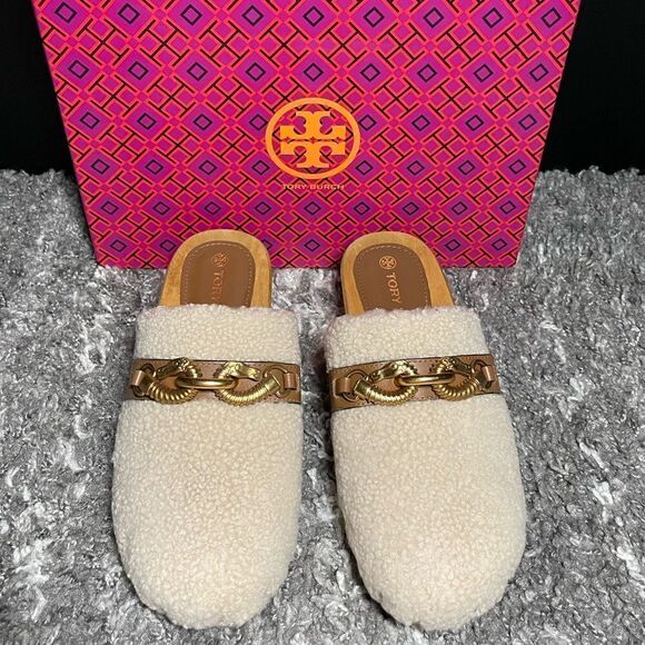 NIB Tory Burch Jessa Shearling Clog - Picture 6 of 13